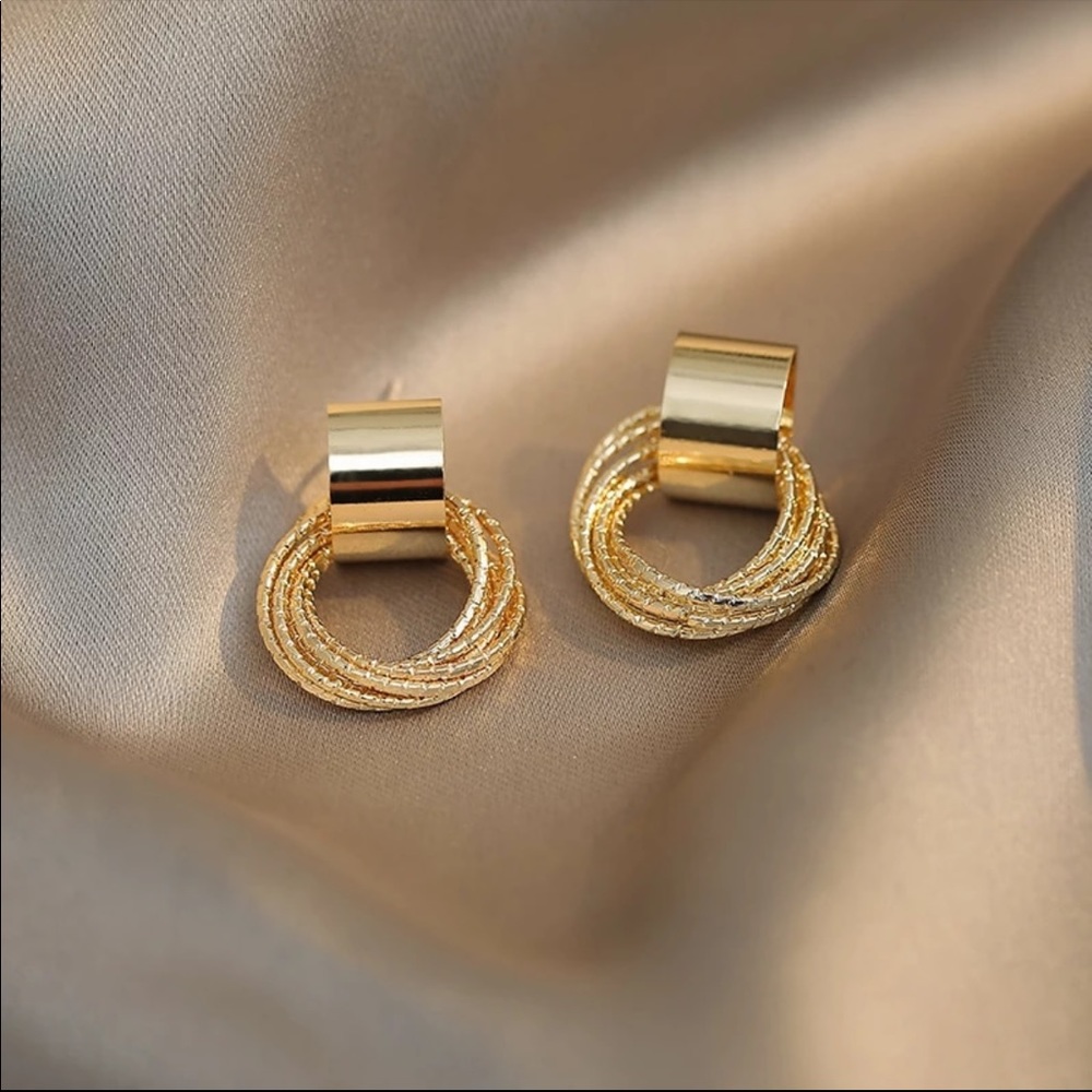 Gold Circle Earrings